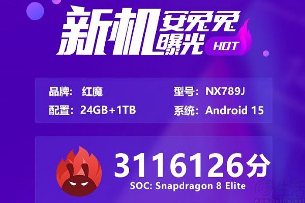 疑似红魔10 pro 安兔兔跑分曝光，总分超311万